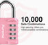 Puroma 1 Pack Combination Lock 4 Digit Locker Lock Outdoor Waterproof Padlock for School Gym Locker, Sports Locker, Fence, Toolbox, Gate, Case, Ha...