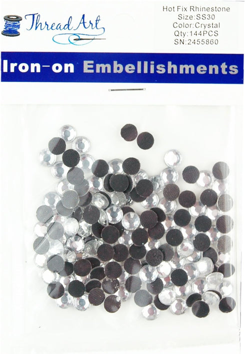 Threadart SS30 (6.5mm) Crystal Hot Fix Rhinestones 1 Gross (144/pkg) Hotfix - Iron on - Hot Fix...