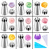 42 Pcs Russian Piping Tips Set, 8 Nozzles Flower Frosting Icing Tips Russian Ball Piping Tips for Cake Decorating Kit, 2 Couplers 30 Pastry Baking...