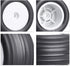 PreGlued 1/18 Buggy Tires 2PCS Front Tires 8mm Hex Wheels for Wltoys Losi Mini-T 2.0 HPI HSP 1/18 RC Off-Road Car (White Rims)...