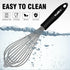 Walfos Whisk, Silicone Whisks Set of 5, Mini Stainless Steel Whisk 7in+5in and Non Scratch Coated 7+9+11in Whisks, Suitable for Blending, Whisking...