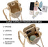 Bucket Purses for Women, Mini Leather Woven Bucket Bag Drawstring Purse Hobo Crossbody Bucket Handbags...