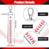 Inbagi 6 Pcs Leather Baseball Keychains for Boys White Seamed Keychain Sports Softball Keychains Baseball Gifts for Boys Wristlet Strap Keychain f...