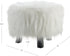 Linon Flokati Foot, 16-Inch, White Stool, 16"W x 16"D x 12.6"H,...