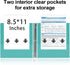 1 Inch Binder 3 Ring Glitter Binder for School Supplies, Fashion View Binders, Glitter Teal...