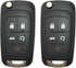 5 Buttons Replacement Key Fob Cover fit for Chevy Malibu Camaro Cruze Equinox Impala Sonic for GMC Terrain for Buick Lacrosse Regal Verano Encore ...