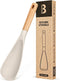 Cooking Spoon for Nonstick Cookwares, Great for Cooking and Serving Durable BPA-Free Matte Silicone, Wood Handle Spoon for Mixing, Scoop, and Scra...