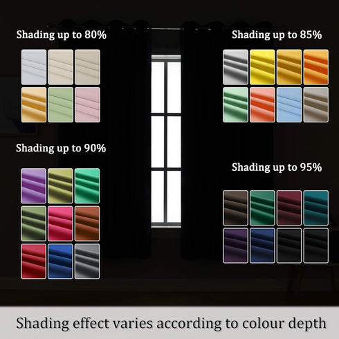 DUALIFE Solid Blackout Curtains for Bedroom 72 Inches Long Room Darkening Grey Grommet Curtain Draperies for Living Room Window Treatment Thermal ...