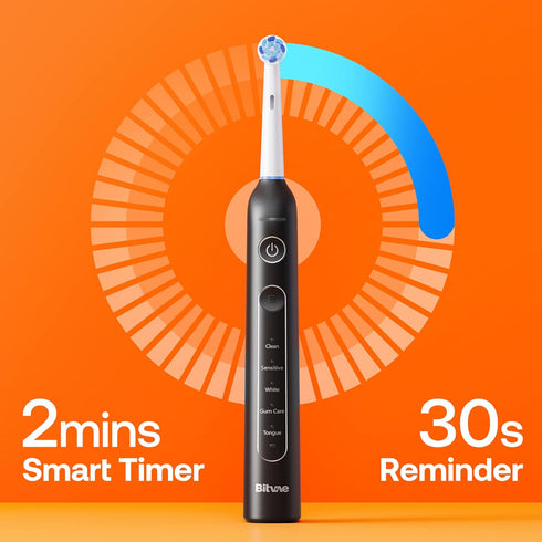 Bitvae R2 Rotating Electric Toothbrush for Adults with 8 Brush Heads, Travel Case, 5 Modes Rechargeable Power Toothbrush with Pressure Sensor, 3 H...