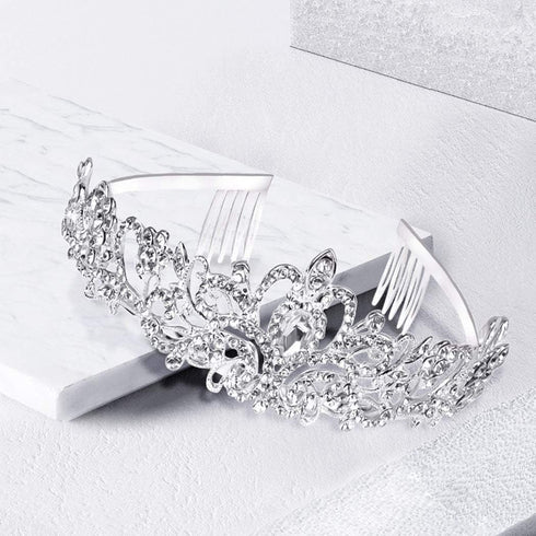 COCIDE Tiara Crystal Crowns Princess Rhinestone Crown with Combs Bride Headbands Bridal Wedding Prom Birthday Party Hair Accessories Jewelry for W...