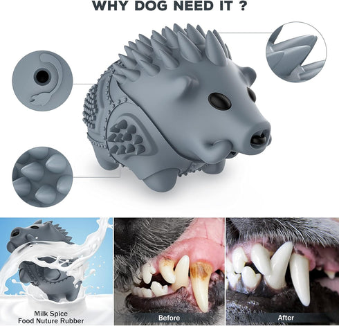 Dog Chew Toys for Aggressive Chewers, Indestructible Dog Toys for Large Dogs Tough Durable Squeaky Interactive Dog Toys, Teeth Chew Toy for Meduiu...