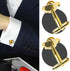 SING F LTD 1 Pair Rose Flower Cufflinks Gold Cuff Links Classic Shirt Cufflinks Delicate Men's Cufflinks for Men Father Groom Clothing Decoration ...