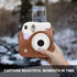 CAIYOULE Case for Fujifilm Instax Mini 7+/7s/7c Instant Film Camera Protective Bag with Adjustable Shoulder Straps(No Camera)-Brown...