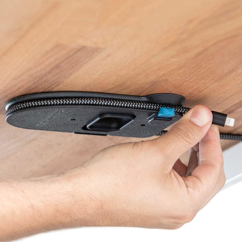 The Quickdraw - Under Desk Cord Management Mount, Hidden and Adjustable, Cable Organizer, 2 Cord Clips Included | Elevation Lab...