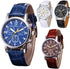 CdyBox Wholesale 4Pack Men Leather Watch Fashion Quartz Wrist Watch Casual Dress Watches...