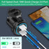 Car 12V USB Outlet Charger: Qidoe 66W Multi USB Power Socket Charger 12V Motorcycle Outlet Dual QC3.0 Port and PD 30W USB-C with Switch Waterproof...