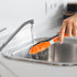 9 Inch Orange Kitchen Tongs, Cooking Tongs with Silicone Tips and Stainless Steel Handle, Non Stick Heat Resistant Tongs for Cooking, Buffet, Sala...