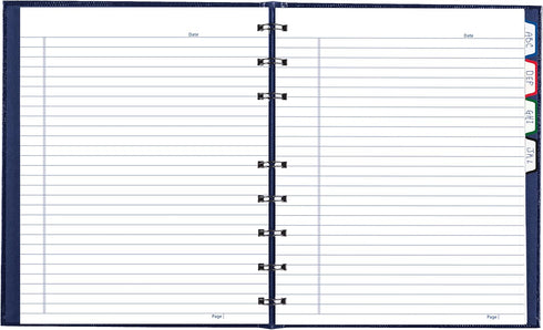 Blueline NotePro™ Executive Notebook, Indexing System, Refillable, Hard Cover, 9.25" x 7.25", 150 Ruled Pages, Indigo Blue (A7150.BLU)...
