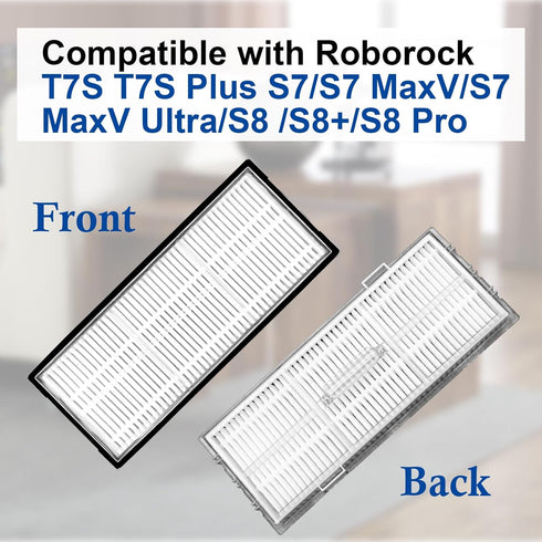 Washable Filter Compatible with Roborock S8 Pro Ultra / S8+ / S8 / S7 Max Ultra / S7 / S7+ / S7 MaxV / S7 MaxV Plus / S7MaxV Ultra Robot Vacuum Cl...