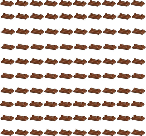WW2 Toy Soldiers Brown Military Small Sandbags 100-Piece Set Compatible with Famous Building Blocks Brands...