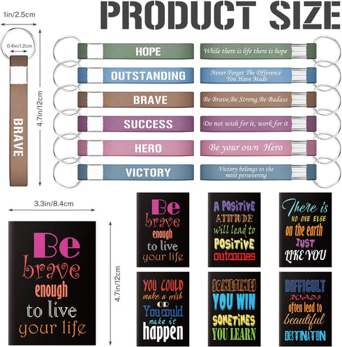 Inspirational Gifts Notepads Motivational Ballpoint Pens Inspirational Quotes Key chains for Woman Motivational Journal Notebook Bulk for School O...
