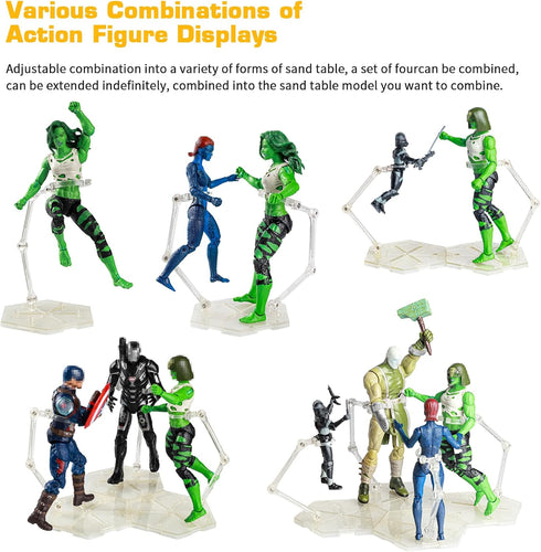 DDUNG Action Figure Stand, Versatile and Sturdy Display Holder Base ,for 6-8 inch Models, Compatible with Mafex Figma, Gundam 1/44 Toys, Marvel, S...