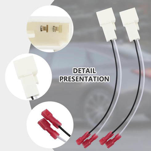2PCS Car Speaker Adapter Harness,Speaker Wire Adapter for Connected Front+Rear Door Speakers,Premium Speaker Connector/Speaker Harness Compatible ...