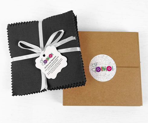 Soimoi Solid Black Precut 5 inch Cotton Fabric Quilting Squares Charm Pack DIY Patchwork Sewing Craft...