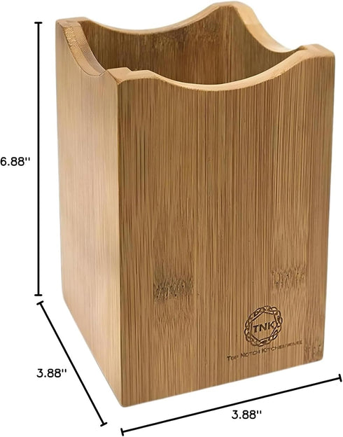 Top Notch Kitchenware Premium Bamboo Kitchen Utensil Holder and Organizer | Stylish Spoon Holder | Ideal Kitchen Utensil Organizer for Cooking | N...