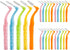 50PCS L-Shaped Interdental Brushes Braces Toothbrush Short Handle,5 Different Sizes Dental Floss Brush Angled Interdental Toothpick...