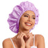 Satin Bonnet Silk Bonnet Hair Bonnet for Sleeping-Slouchy Beanie Hat Satin Sleep Cap for Women's Natural & Curly Hair(Light Purple)...