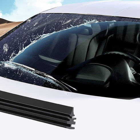Pack-4 Windshield Wiper Blade Refills, 24" Universal Car Silicone Wiper Blade, Frameless Windshield Wiper Blade Refills for Most Cars SUVs and Tru...