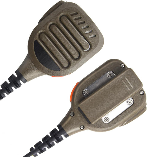 Two Way Radio Shoulder Mic Remote Speaker Microphone with 3.5mm Audio Jack for Motorola ht750 ht1250 Walkie Talkie (Coffee), RE026...