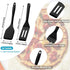Mini Silicone Brownie Serving Spatula Set Flexible Non Stick Serve Turner Heat Resistant Cooking Spatula for Flip Eggs Crepe Steak Pizza Kitchen U...