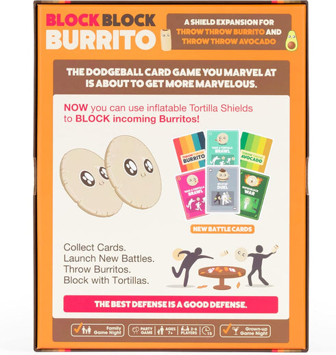 Exploding Kittens Presents Block Block Burrito - Expansion to Throw Throw Burrito & Throw Throw Avocado - Card Games for Adults, Kids & Teens, A D...