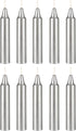 Mega Candles 10 pcs Unscented Silver Exquisite Mini Taper Spell Candles, 4 Inch Tall x 3/4 Inch Diameter, Supreme Chimes, Enchantment, Casting Rit...