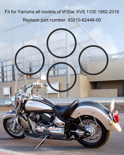 4 Pcs Engine Valve Cover Gasket O-rings Seal Fit for Yamaha XVS 1100 XT600 XVS 650 XVS650 SRX600 TT 600650 Replace 93210-62446-00...