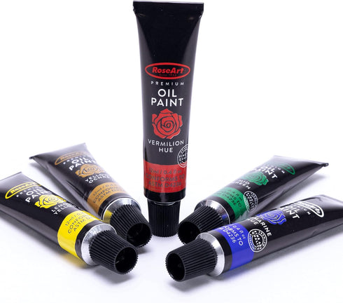 RoseArt Premium Oil Paint - Set 12 Colors, Maximum Strength Pigmented Oil Paints for Professionals, Students,...