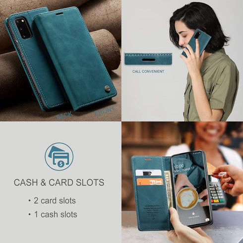 Kowauri Galaxy S20 FE 5G Leather Wallet Case - Classic Design With Card Slot and Magnetic Closure Flip Fold for Samsung Galaxy S20 Fan Edition 5G ...