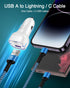 Apple Lightning & USB-c 2-in-1 Charging Cable (4 Feet), USB to Lightning & USB to Usbc Long Fast Charger Cord for iPhone 15 Plus 14 13 12 11 Pro/m...