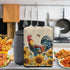 Dust Cover with Pocket for Air Fryer Oven, Protective Cover Dust-Proof Stain Resistant Electric Appliance Cover Easy to Clean, Rooster Sunflower P...