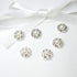50 pcs Rhinestone Pearl Buttons Accessory Decoration Set for DIY Scrapbooking Embellishments Wedding Bouquet Flower Centre Home Decor 12mm (Silver...
