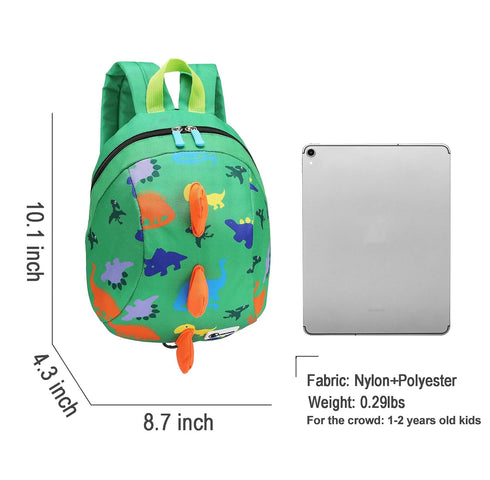 DB Dinosaur Toddler Mini Backpack with Leash, Children Kids Baby Harness Bookbag (Green)...