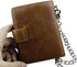 Men's Genuine Leather Biker Star Zipper Card/Money Chain wallet Purse...