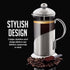 OVENTE 20 Ounce French Press Coffee Maker and Tea Infuser with 4 Level Stainless Steel Filter System, Borosilicate Heat Resistant Glass Carafe wit...