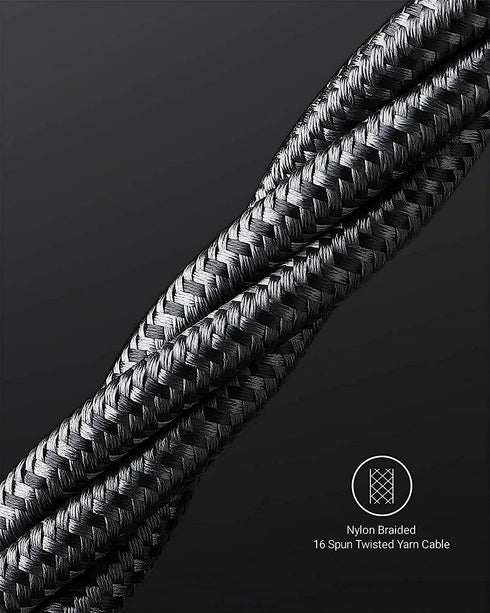 705 ELECTROLINE II USB-C to USB-C Zinc Alloy with Nylon Braided 16 Spun Twisted Yarn Cable 100W Fast Charging for MacBook, Samsung Galaxy S10...