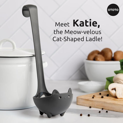 NEW!! Katie Cat Soup Ladle by OTOTO - Black Cat, Cooking Gifts, Gifts for Cat Lovers - Cat Gift, Cute Kitchen Accessories, Funny Kitchen Gadgets, ...