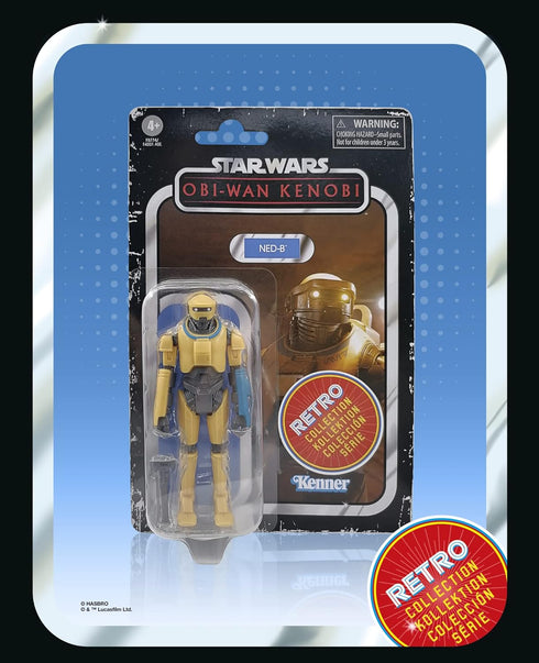STAR WARS Retro Collection NED-8 Toy 3.75-Inch-Scale OBI-Wan Kenobi Collectible Action Figure, Toys for Kids Ages 4 and Up, Multicolored, F5774...