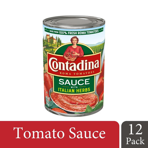 Contadina Tomato Sauce with Italian Herbs, 15 oz (Pack of 12 Cans)...