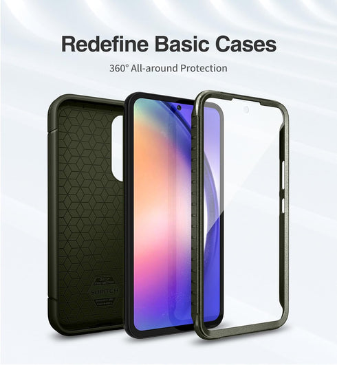 SURITCH for Samsung Galaxy A54 5G Phone Case, Full Body Shockproof Protective Military Grade Rugged Dual Layer Case with Built in Screen Protector...